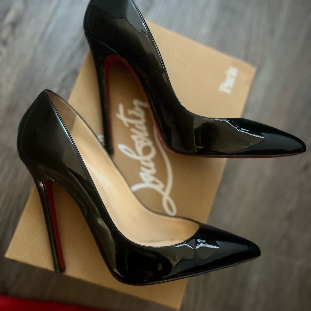 Christian Louboutin Kate  Black Heels - Picture 2 of 6